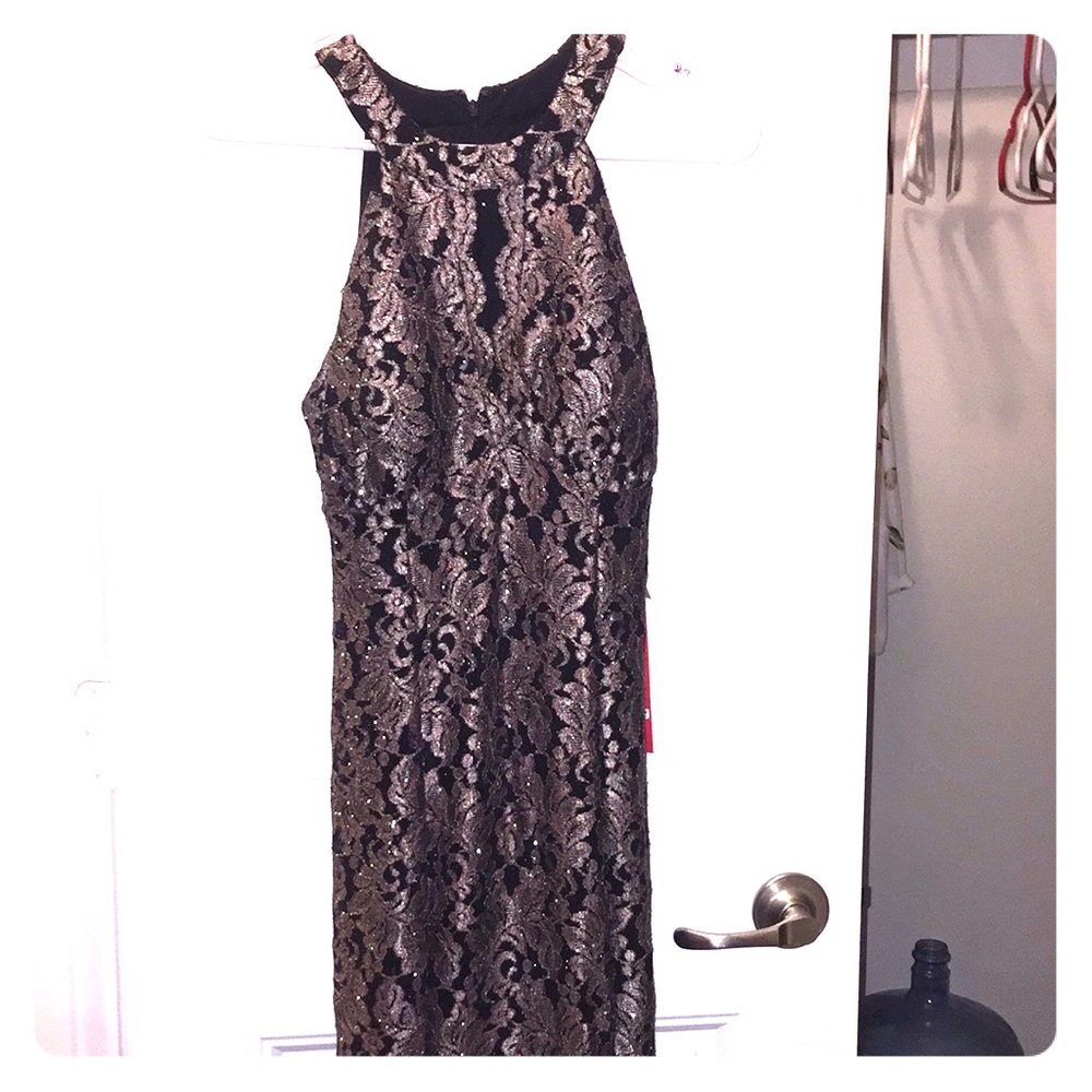 Black/Taupe Mermaid Gown